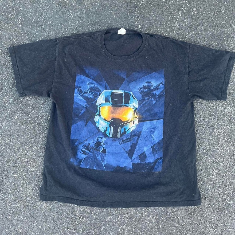 Vintage Halo Reach Video Game Promo 2014 Microsoft Xbox Black Shirt Size XL